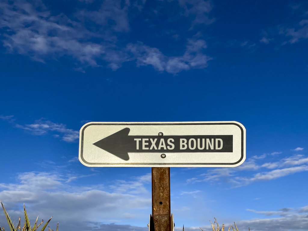 Texas Sign board